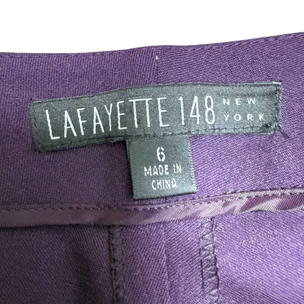 EUC Women's LAFAYETTE 148 Wide Leg Virgin Wool‎ Trouser Pant | Size 6 - Picture 5 of 7